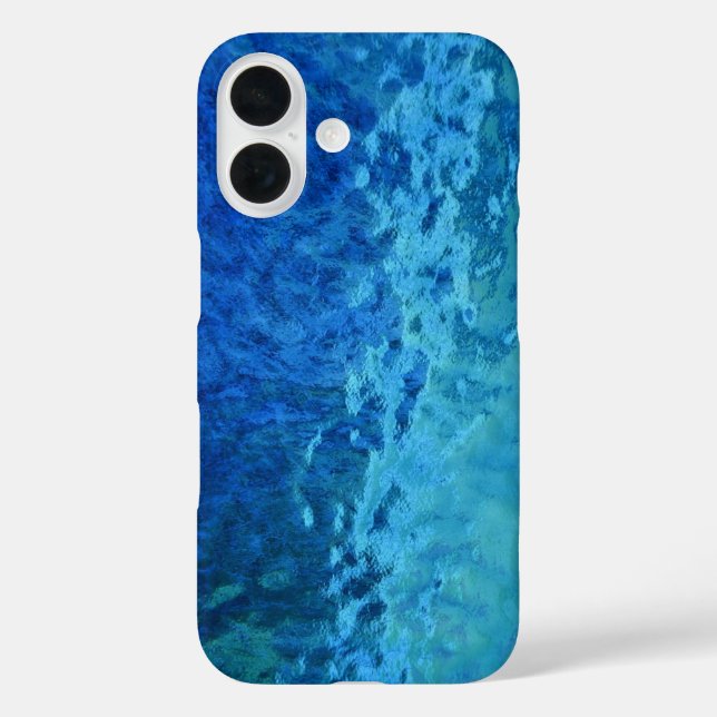 Abstraktes Hartglas iPhone 16 Hülle (Rückseite)