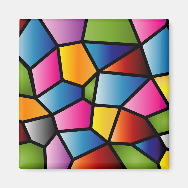 Abstraktes Hartglas-Magnet Magnet (Vorne)