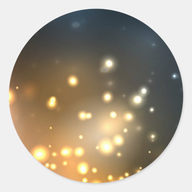 Abstraktes Helle Runder Aufkleber (Vorderseite)