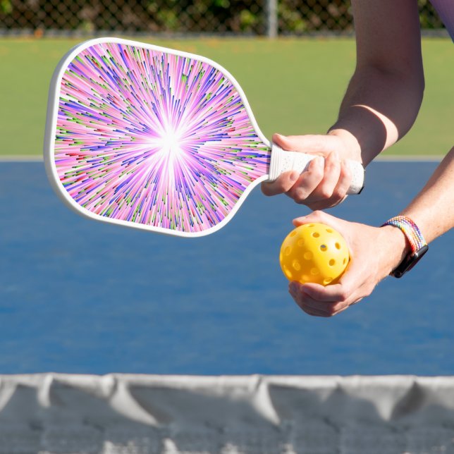 Abstraktes, hellrosa Paddel Pickleball Schläger (InSitu)