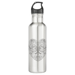 Abstraktes Herz-Gekritzel Trinkflasche