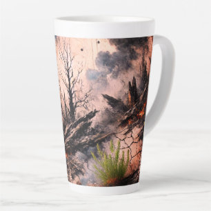 Abstraktes Herz Latte Tasse - Elegantes Design