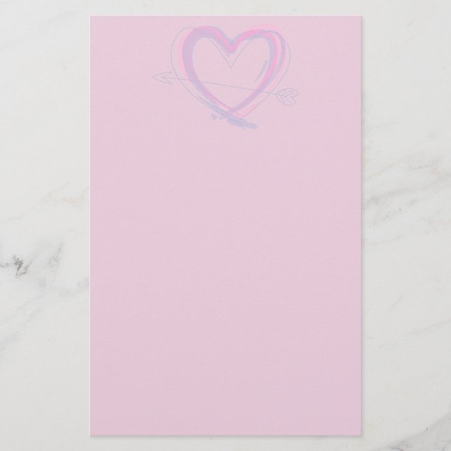 Abstraktes Herz lila und rosa (Vorderseite)