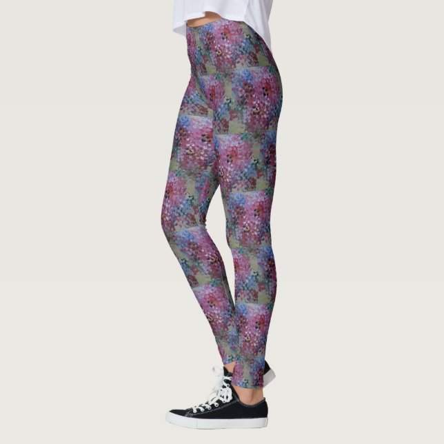 Abstraktes Herzmuster Leggings (Links)