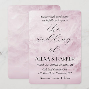 Abstraktes Hochzeitsdesign in Blush-Tönen Einladung