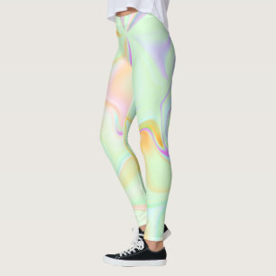 Abstraktes Hologramm Falsches Farbpattern Leggings