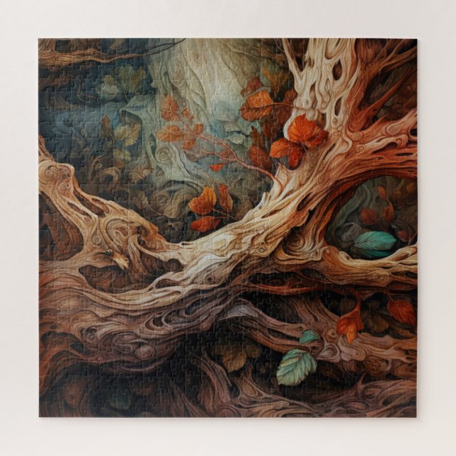 Abstraktes Holztexturpuzzle (Vertikal)