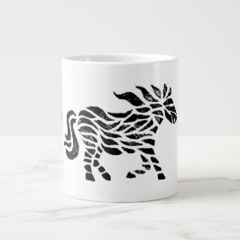 Abstraktes Horst Woodblock Print Tasse