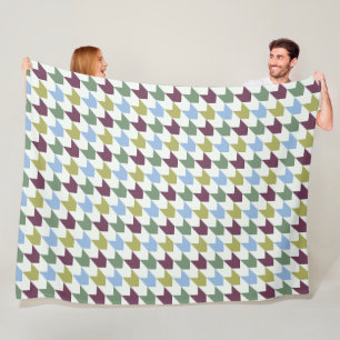 Abstraktes Houndstooth-inspiriertes geometrisches Fleecedecke