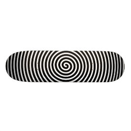 Abstraktes Hypnotized Schwarz-weißes Skateboard