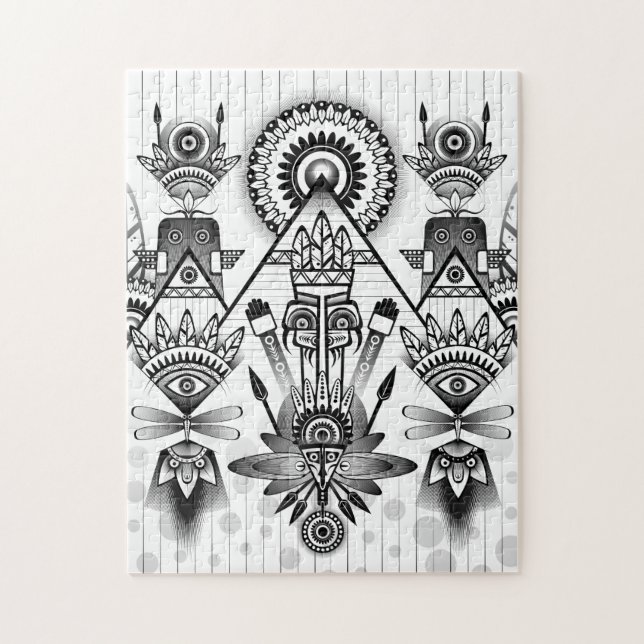 Abstraktes Indianerstamm (Vertikal)