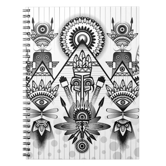 Abstraktes Indianerstamm Notizblock (Vorderseite)