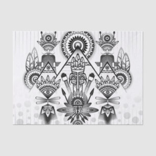 Abstraktes Indianerstamm Seidenpapier