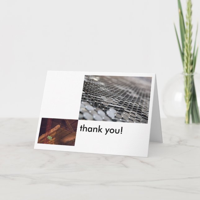 Abstraktes Industrieschreiben Dankeskarte (Vorderseite)