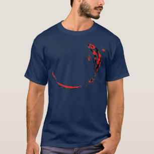 Abstraktes Inkblot Koi Fisch künstlerische Wasserf T-Shirt