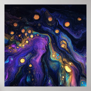 Abstraktes Iridesing Art Poster