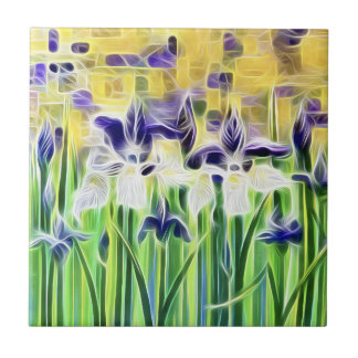 Abstraktes Iris-Fliesenteil Fliese