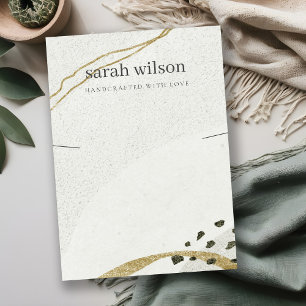 Abstraktes Ivory Black Gold Necklace Band Display Visitenkarte