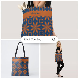 Abstraktes Kaleidoskop dunkelblau Tasche