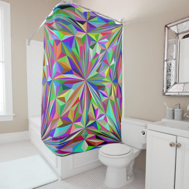 Abstraktes Kaleidoskop Duschvorhang (Beispiel)