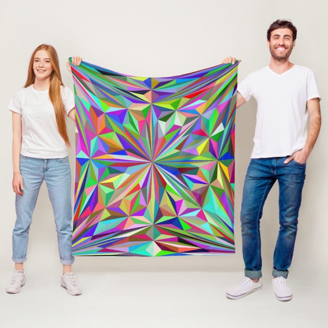 Abstraktes Kaleidoskop Fleecedecke (Beispiel)
