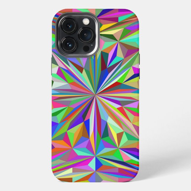 Abstraktes Kaleidoskop iPhone 13 Pro Max Hülle (Rückseite)