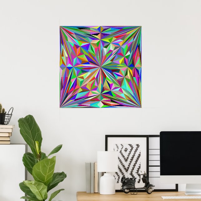 Abstraktes Kaleidoskop Poster (Heimbüro)