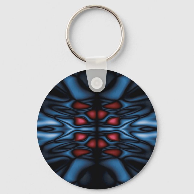 Abstraktes Kaleidoskopmuster Schlüsselanhänger (Vorderseite)