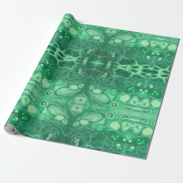 Abstraktes kaliedoscope Schildkröte des grünen Geschenkpapier (Ungerollt)