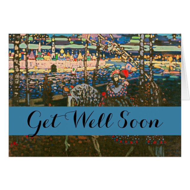 Abstraktes Kandinsky-Reitpaar farbenfroh (Vorderseite (Horizontal))