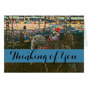 Abstraktes Kandinsky-Reitpaar farbenfroh