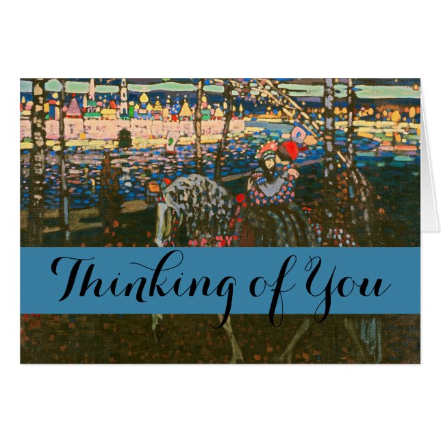 Abstraktes Kandinsky-Reitpaar farbenfroh (Vorderseite (Horizontal))