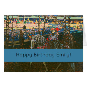 Abstraktes Kandinsky-Reitpaar farbenfroh