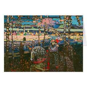 Abstraktes Kandinsky-Reitpaar farbenfroh