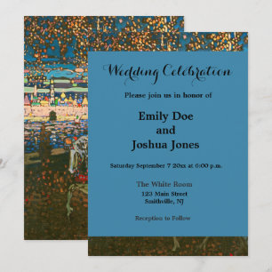 Abstraktes Kandinsky-Reitpaar farbenfroh Einladung