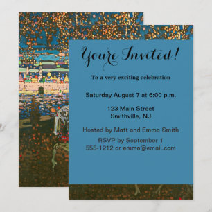 Abstraktes Kandinsky-Reitpaar farbenfroh Einladung