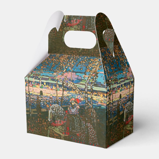 Abstraktes Kandinsky-Reitpaar farbenfroh Geschenkschachtel (Vorderseite)