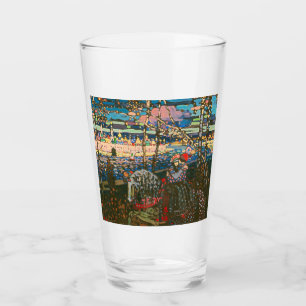 Abstraktes Kandinsky-Reitpaar farbenfroh Glas