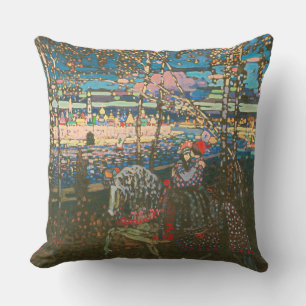Abstraktes Kandinsky-Reitpaar farbenfroh Kissen