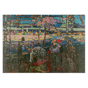 Abstraktes Kandinsky-Reitpaar farbenfroh Schneidebrett