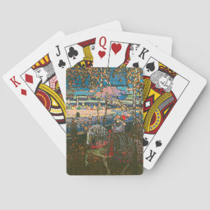 Abstraktes Kandinsky-Reitpaar farbenfroh Spielkarten