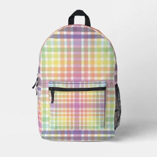 Abstraktes Kariertes Muster Bedruckter Rucksack