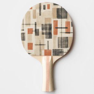 Abstraktes Karomuster im Stil der Mitte des Jahrhu Tischtennis Schläger