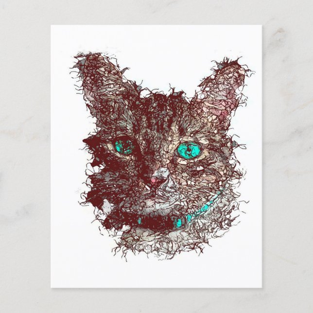 Abstraktes Katzen-Geschenk| Niedliche Katze für Va Flyer (Vorne)