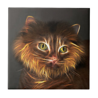 Abstraktes Katzengesicht Fliese