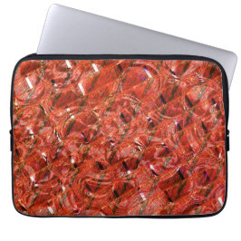 Abstraktes Klarrot mit Flecken und gekrönten Stile Laptopschutzhülle