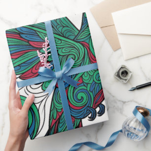 Abstraktes Kolibris-Nektar-Ton-Geschenkpapier Geschenkpapier