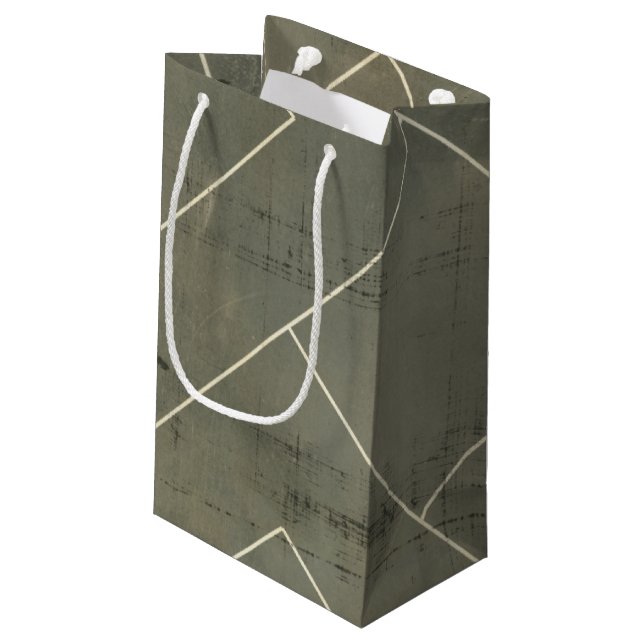 Abstraktes Konzept mit geometrischen Formen Kleine Geschenktüte (Rückseite Schrägansicht)