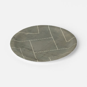 Abstraktes Konzept mit geometrischen Formen Pappteller