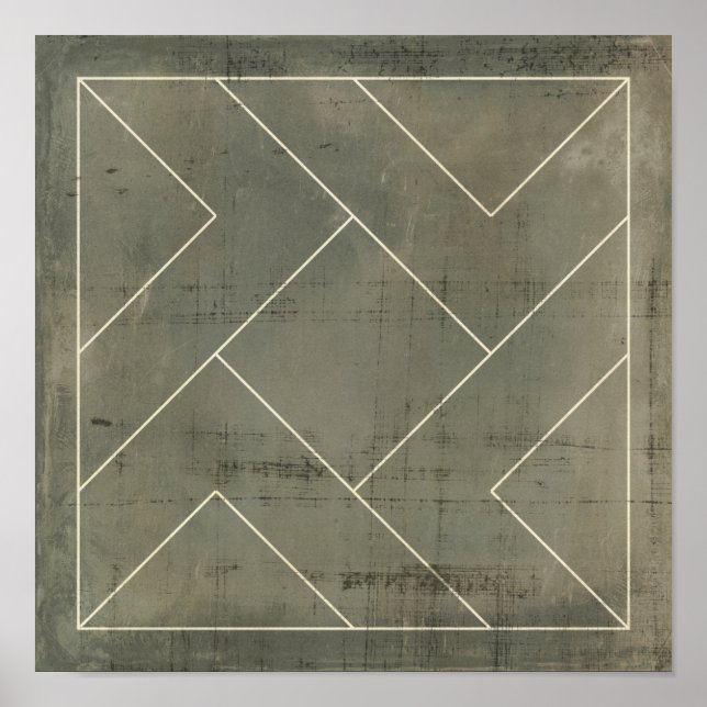 Abstraktes Konzept mit geometrischen Formen Poster (Vorne)